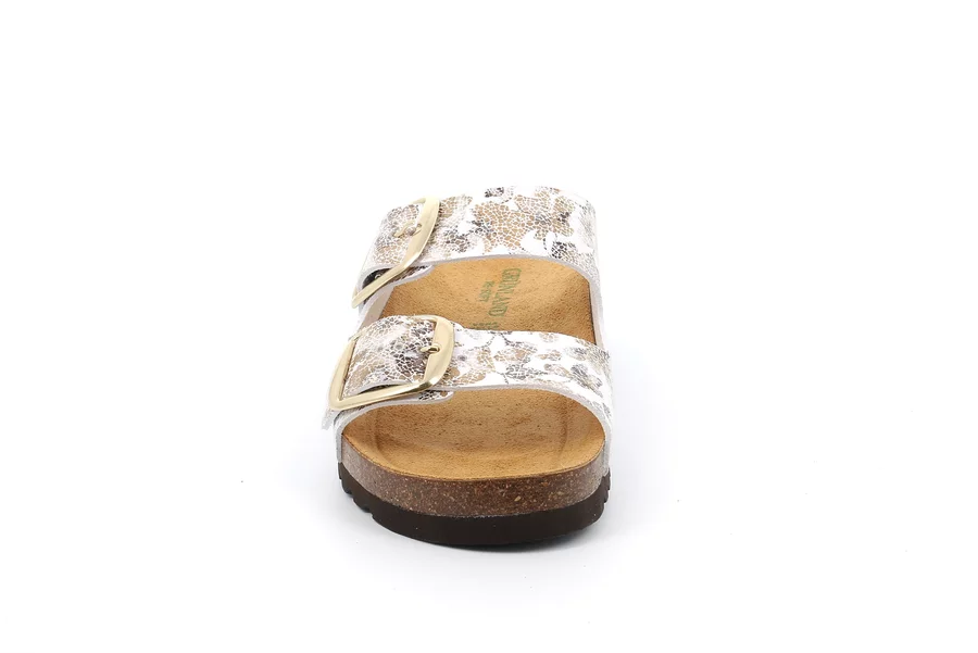 Double buckle sandal with pattern CB2260 - BIANCO-MULTI | Grünland