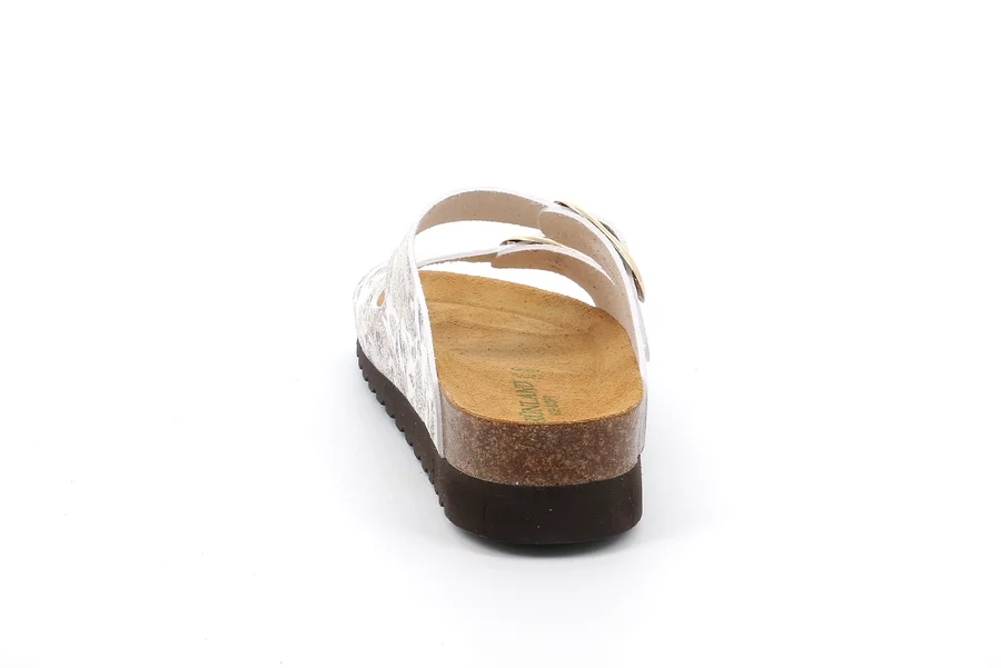 Double buckle sandal with pattern CB2260 - BIANCO-MULTI | Grünland