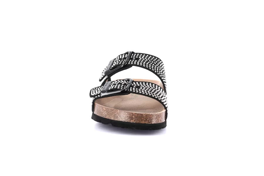 ENNY slipper with rhinestomes CB2268 - BLACK | Grünland