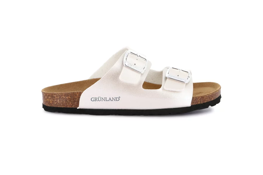 Ciabatta in materiale riciclato | SARA CB2425 - PERLA | Grünland