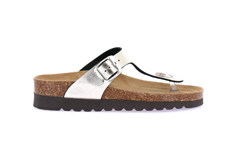 Umweltfreundlicher Sandale aus Naturkork | HOLA CB2430 - CHAMPAGNE | Grünland