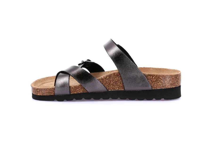 Ciabatta eco-friendly in sughero naturale | HOLA CB2438 - ANTRACITE | Grünland