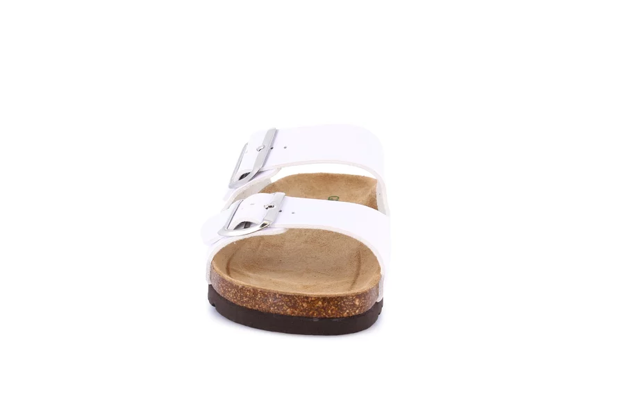 Double buckle slipper for women CB2445 - WHITE | Grünland