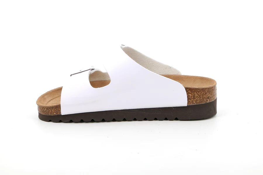 Doppelschnalle Sandale für Frauen CB2445 - WEIß | Grünland