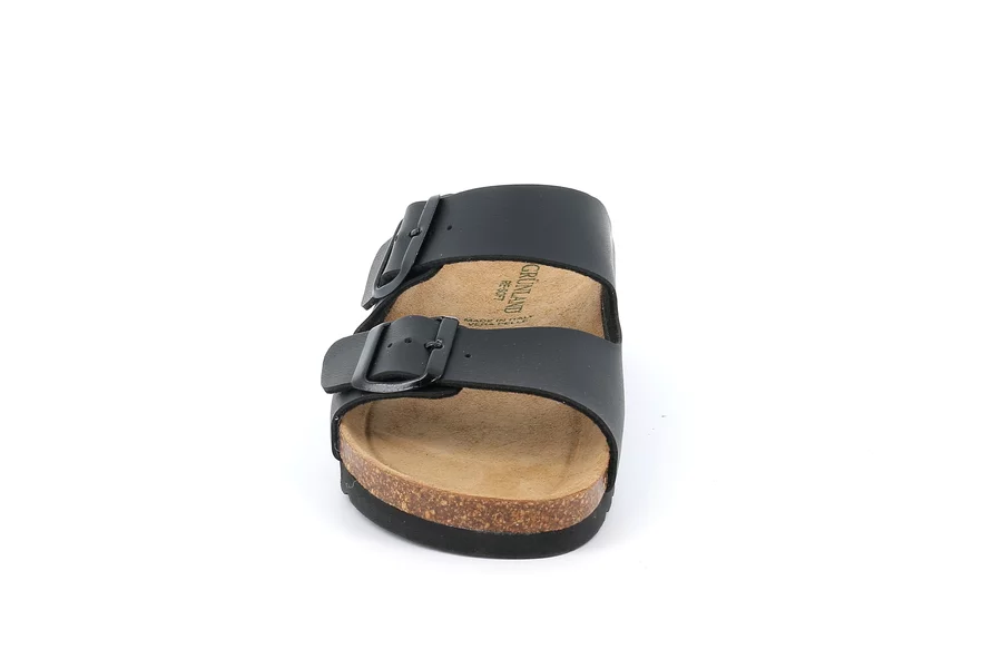 Double buckle slipper for women CB2445 - BLACK | Grünland