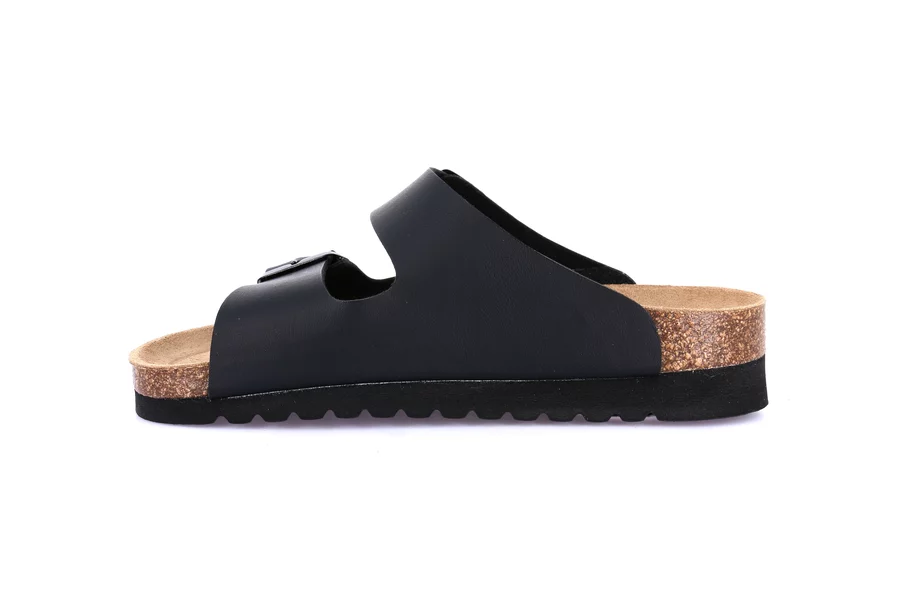 Double buckle slipper for women CB2445 - BLACK | Grünland