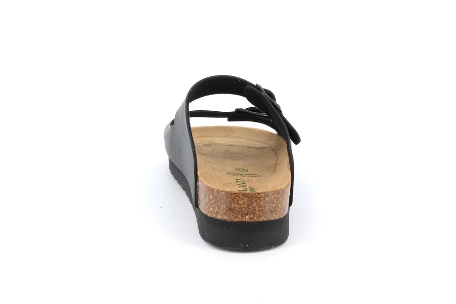 Doppelschnalle Sandale für Frauen CB2445 - SCHWARZ | Grünland