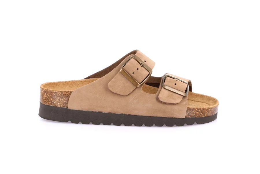 Ciabatta in sughero naturale e nabuk | HOLA CB2569 - TAUPE | Grünland