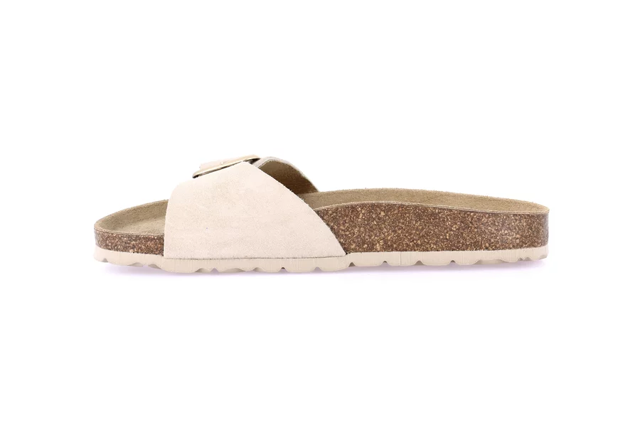 Single-Band Sandale aus Wildleder | SARA CB2633 - LATTE | Grünland