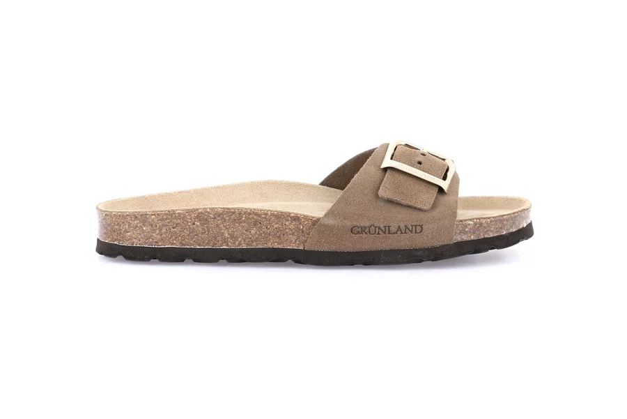 Single band slipper in suede | SARA CB2633 - TORTORA | Grünland
