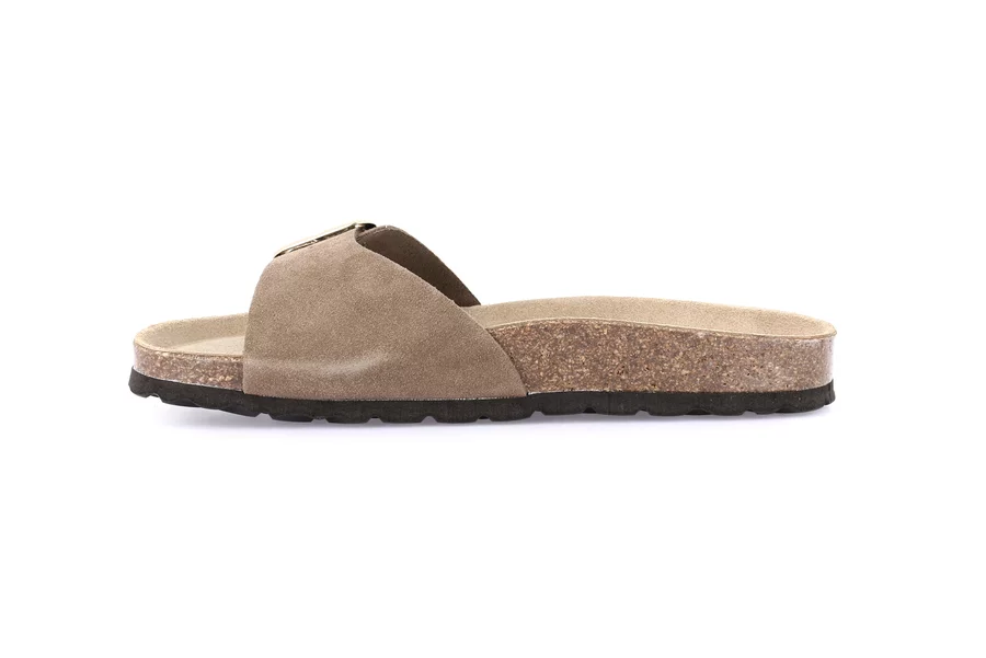 Single band slipper in suede | SARA CB2633 - TORTORA | Grünland