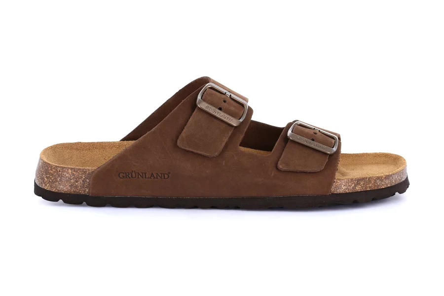 Men's slipper in nubuck CB3005 - BROWN | Grünland