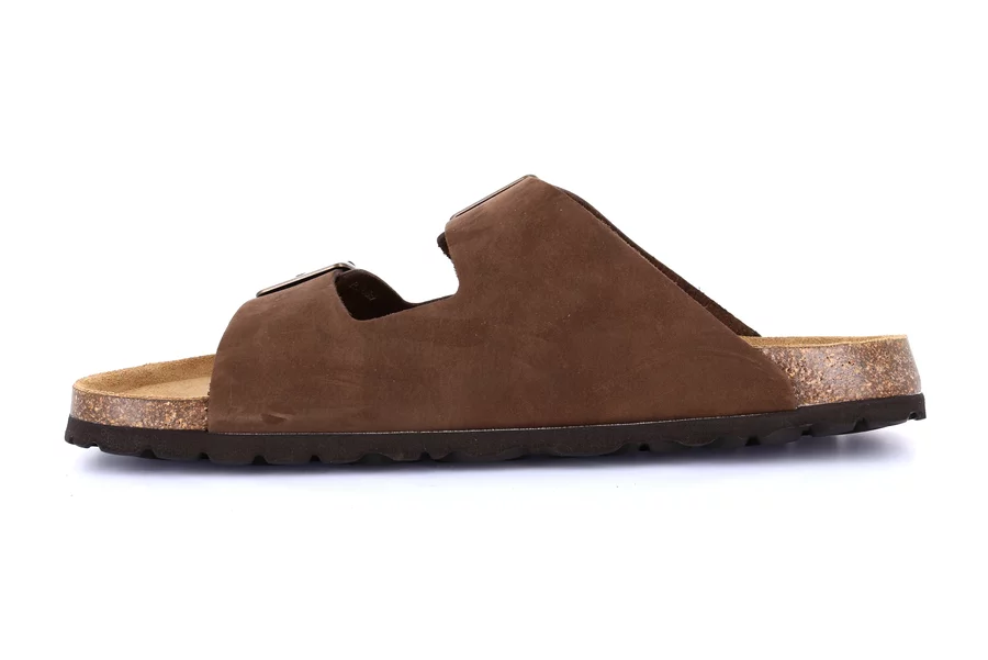 Men's slipper in nubuck CB3005 - BROWN | Grünland