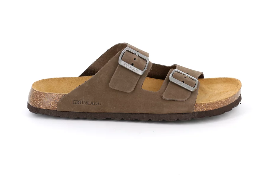 Men's slipper in nubuck CB3005 - TAUPE | Grünland