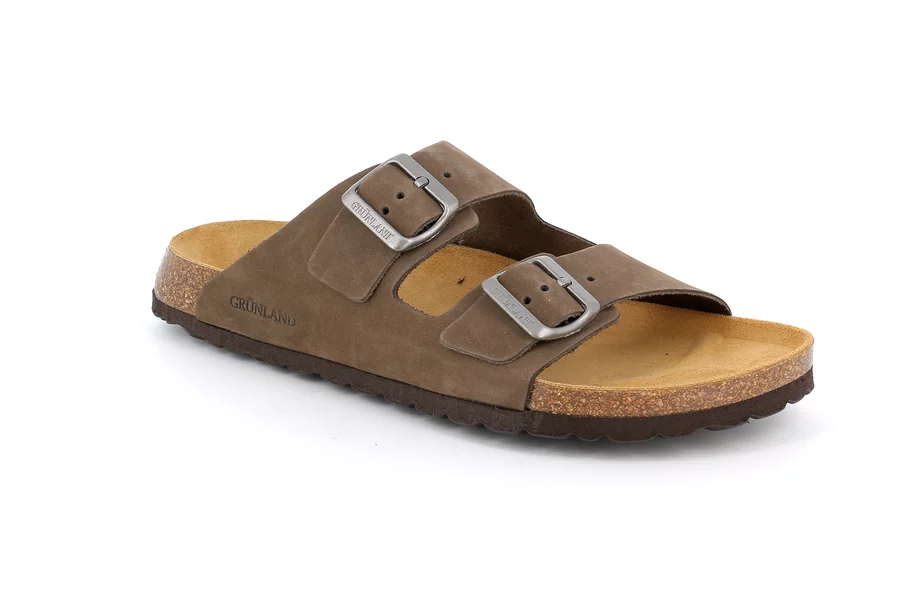 Men's slipper in nubuck CB3005 - TAUPE | Grünland