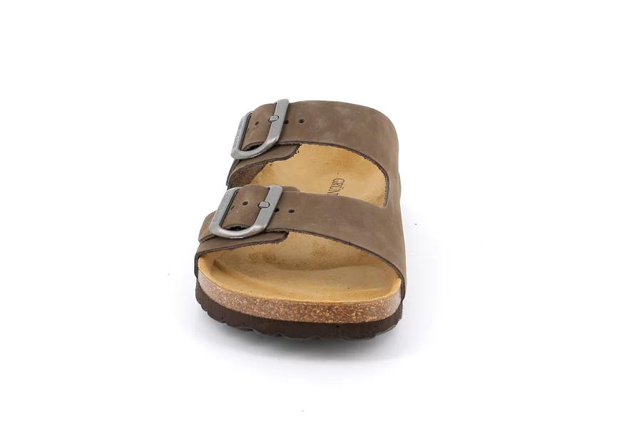 Men's slipper in nubuck CB3005 - TAUPE | Grünland