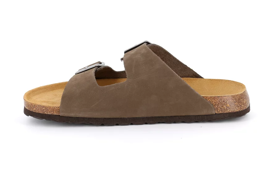 Men's slipper in nubuck CB3005 - TAUPE | Grünland