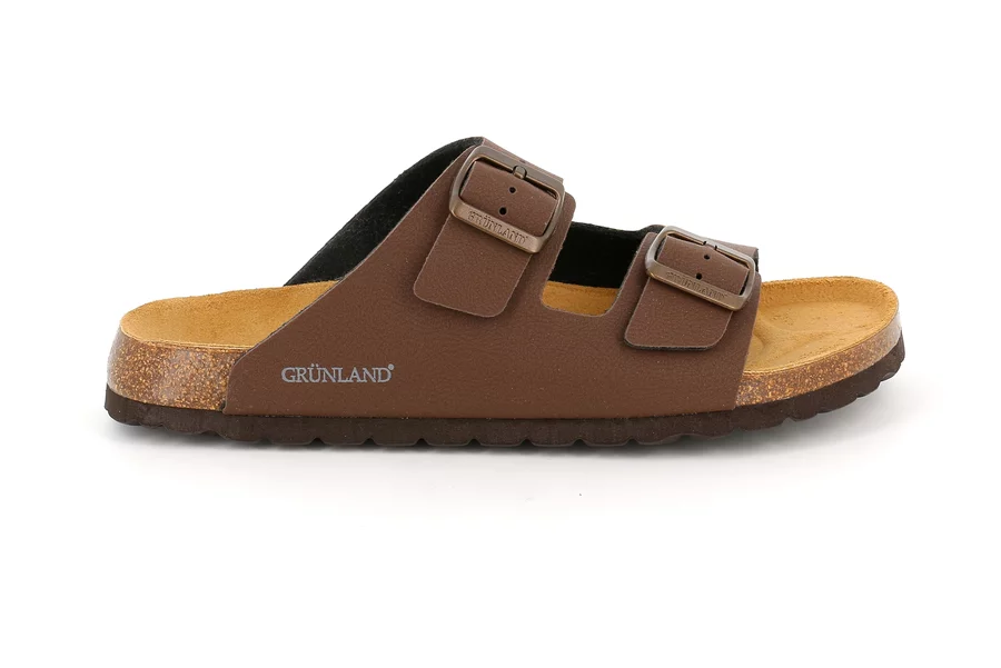 Double buckle slipper for Men | BOBO CB3012 - MOGANO | Grünland