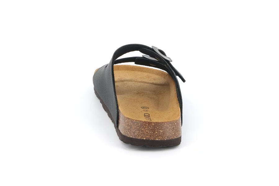 Double buckle slipper for Men | BOBO CB3012 - BLACK | Grünland