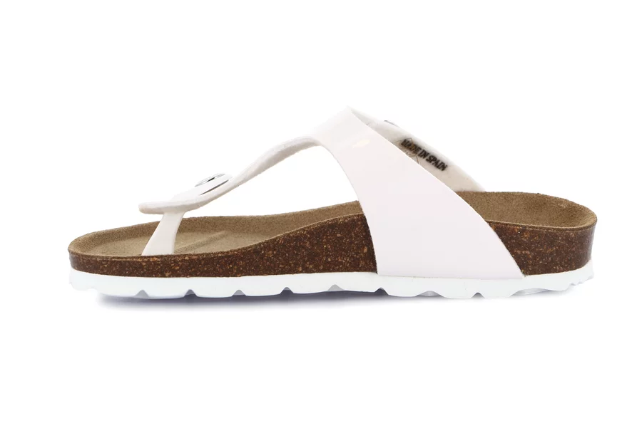 Cork Flip-Flop | LUCE  CB3021 - WHITE | Grünland Junior