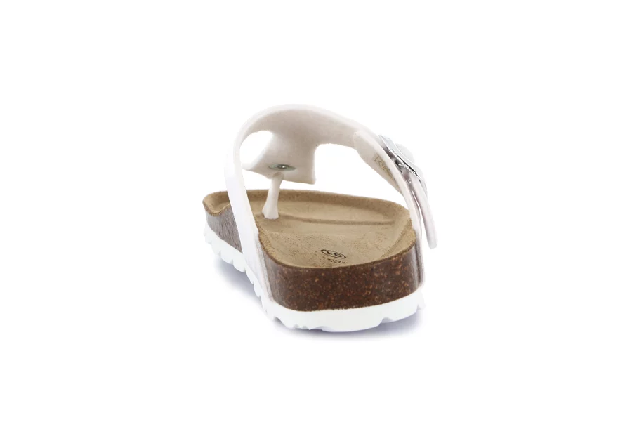 Cork Flip-Flop | LUCE  CB3021 - WHITE | Grünland Junior