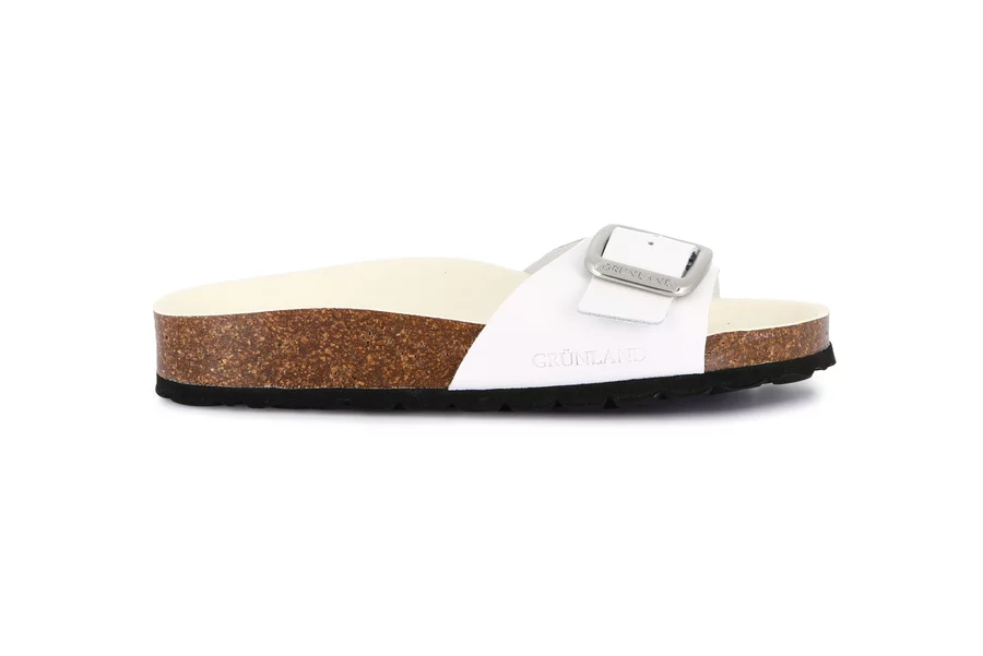 Ciabatta con maxi fibbia | ENNY CB3061 - BIANCO | Grünland