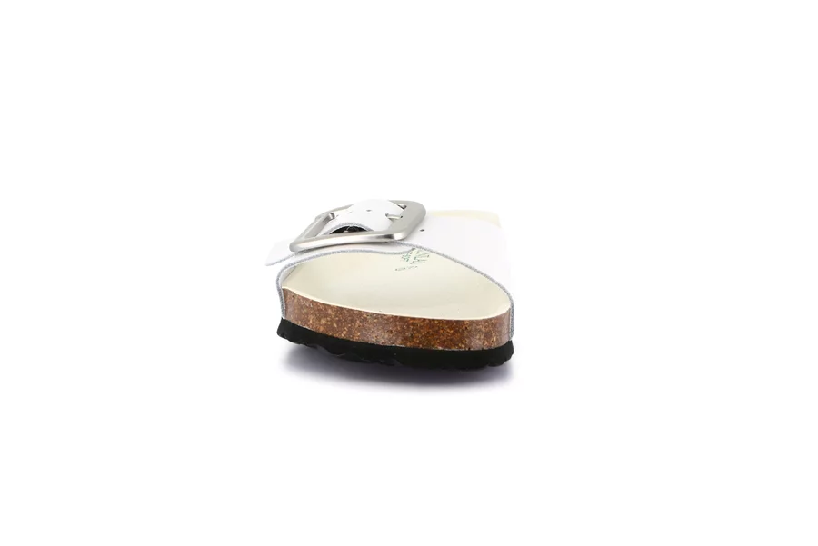 Ciabatta con maxi fibbia | ENNY CB3061 - BIANCO | Grünland