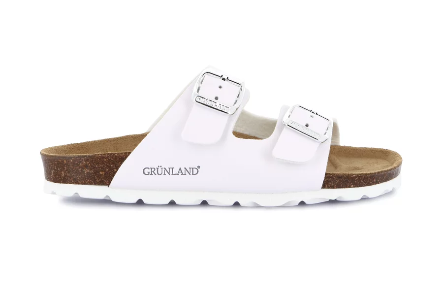 Double buckle slipper | LUCE CB3090 - WHITE | Grünland Junior