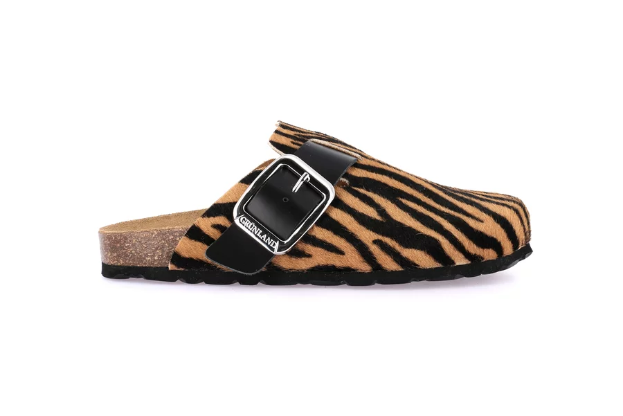 Slipper with animalier pattern | SARA CB3095 - SABBIA-MULTI | Grünland