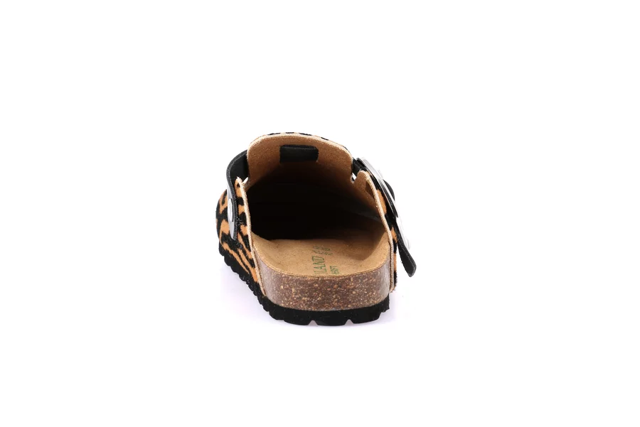 Slipper with animalier pattern | SARA CB3095 - SABBIA-MULTI | Grünland