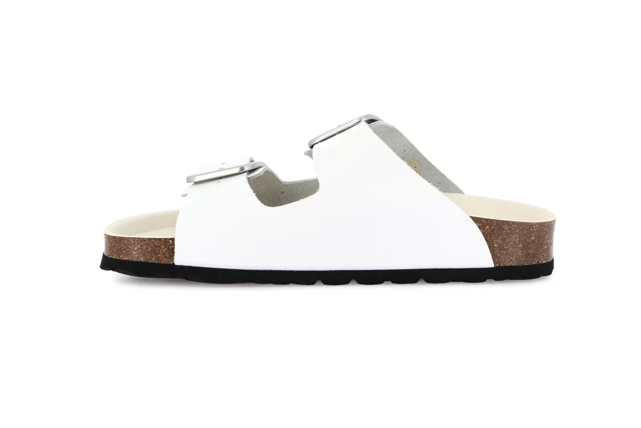 ENNY | Full color slipper with maxi studs CB3272 - WHITE | Grünland