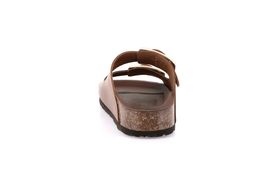 ENNY | Full color slipper with maxi studs CB3272 - BROWN | Grünland