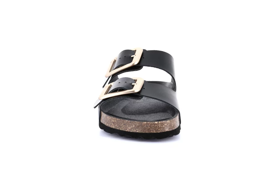 ENNY | Full color slipper with maxi studs CB3272 - BLACK | Grünland