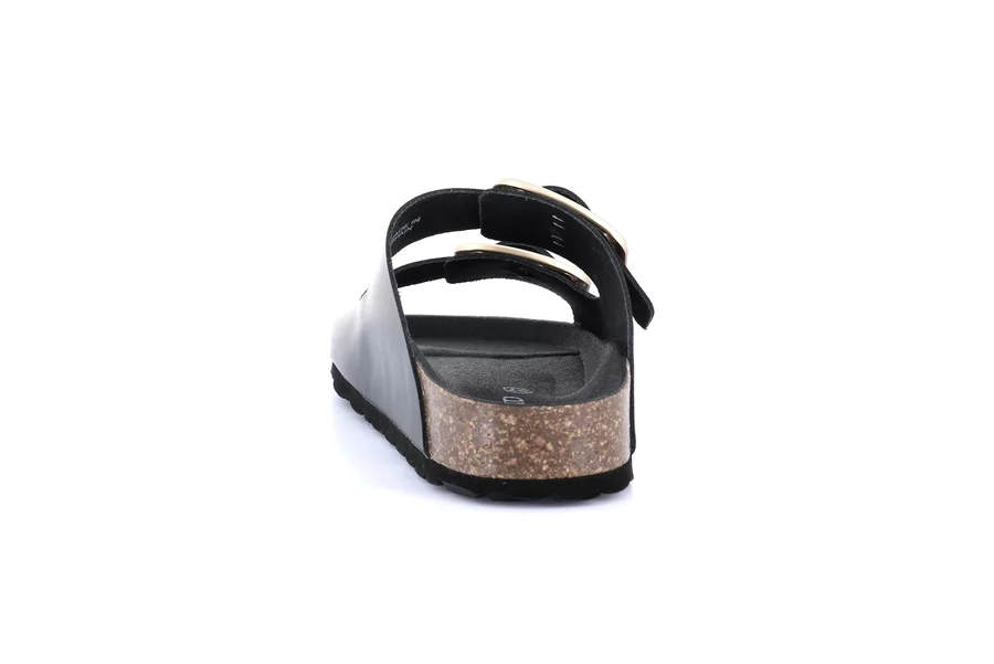 ENNY | Full color slipper with maxi studs CB3272 - BLACK | Grünland
