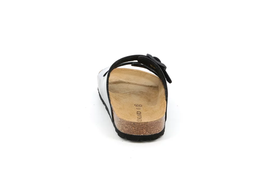 Lackierte Sandale mit Doppelschnalle | SARA CB4035 - NERO-NERO | Grünland