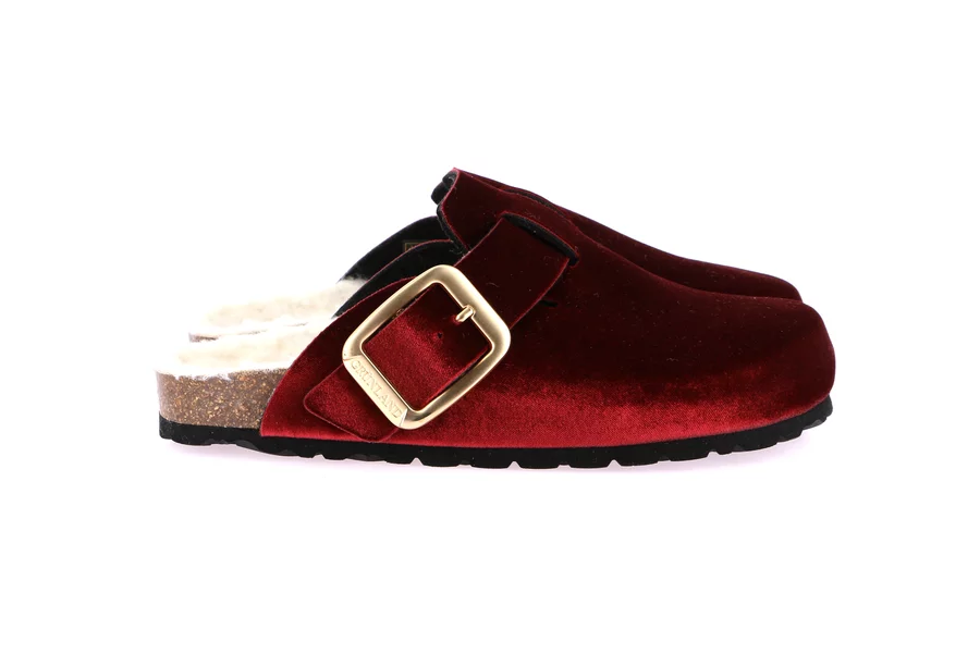 SARA velvet slipper | Limited Edition CB5092 - BORDEAUX | Grünland