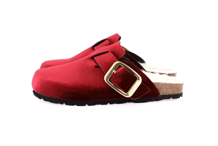 SARA velvet slipper | Limited Edition CB5092 - BORDEAUX | Grünland