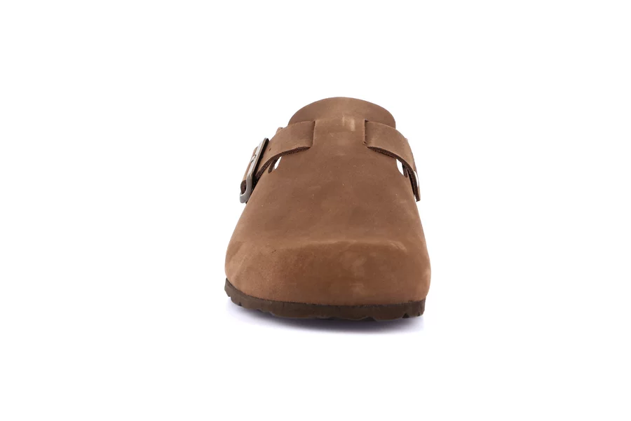 Closed slipper for men, in natural cork | ROBI CB7033 - BROWN | Grünland