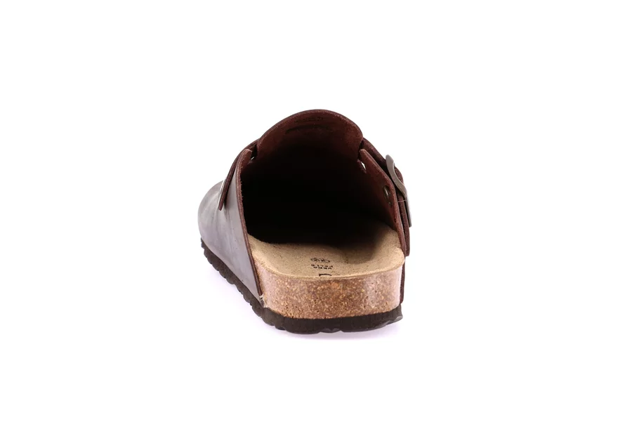 Men's slipper in greased nubuck | ROBI CB7034 - MOGANO | Grünland