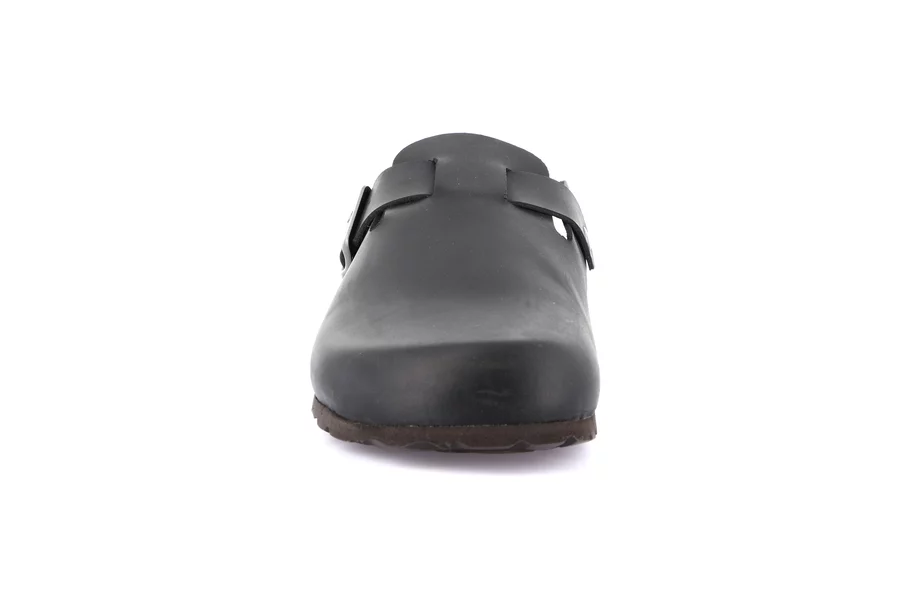 Men's slipper in greased nubuck | ROBI CB7034 - BLACK | Grünland