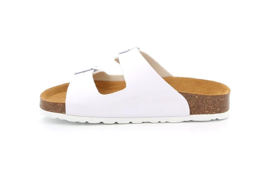 Women's slipper in recycled material | SARA CB9952 - WHITE | Grünland