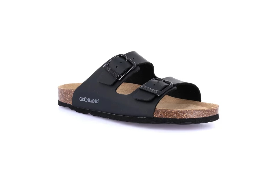 Women's slipper in recycled material | SARA CB9952 - NERO-NERO | Grünland