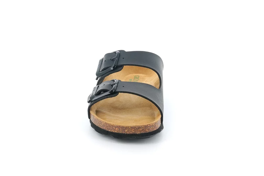 Women's slipper in recycled material | SARA CB9952 - NERO-NERO | Grünland