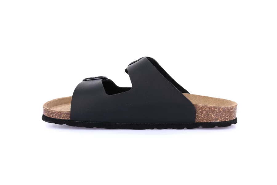 Women's slipper in recycled material | SARA CB9952 - NERO-NERO | Grünland