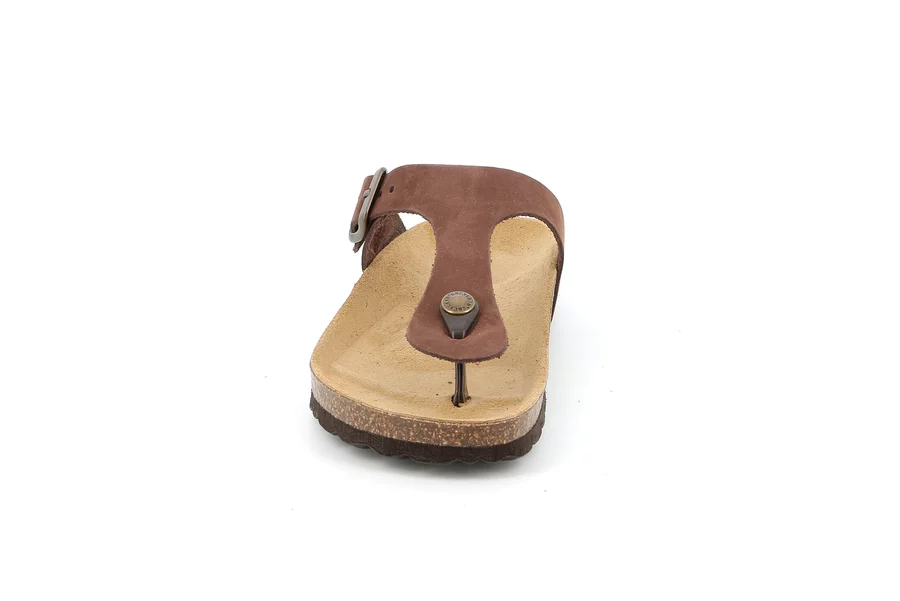 Flip Flop Sandale für Damen | SARA CC0001 - BRAUN | Grünland
