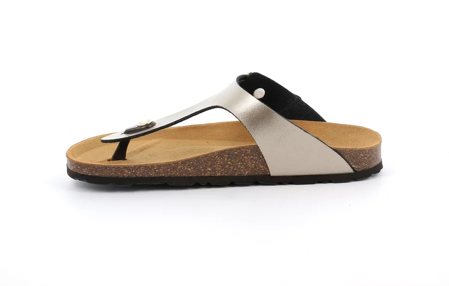 Zehentrenner aus recyceltem Material | SARA CC2383 - CHAMPAGNE | Grünland