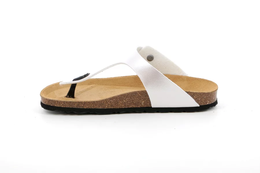 Infradito in materiale riciclato | SARA CC2383 - PERLA | Grünland