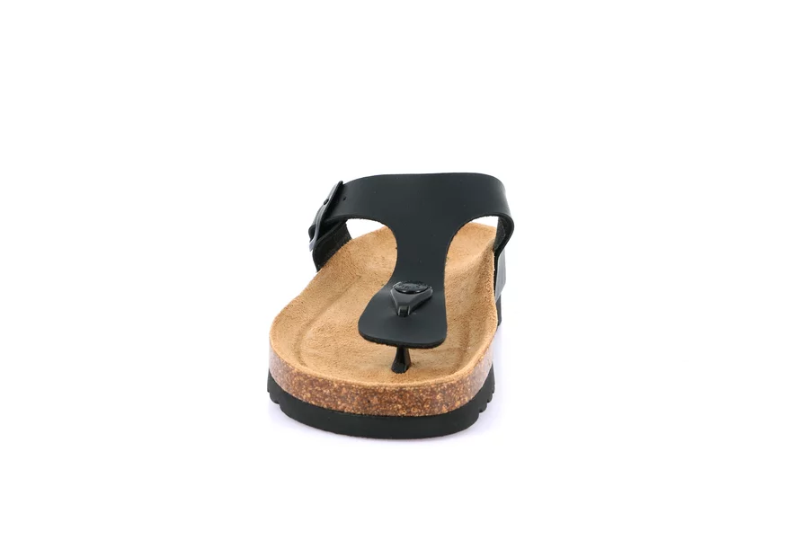 Flip-flop in real cork CC2432 - BLACK | Grünland