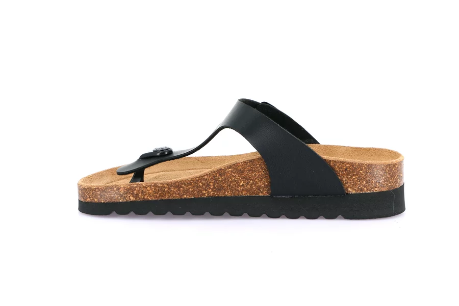 Flip-flop in real cork CC2432 - BLACK | Grünland