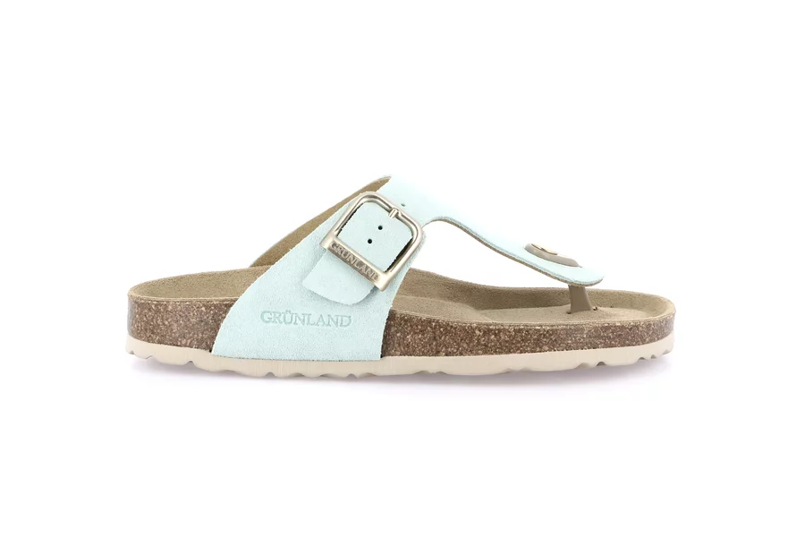 Ciabatta da donna in camoscio | SARA CC2632 - MENTA | Grünland